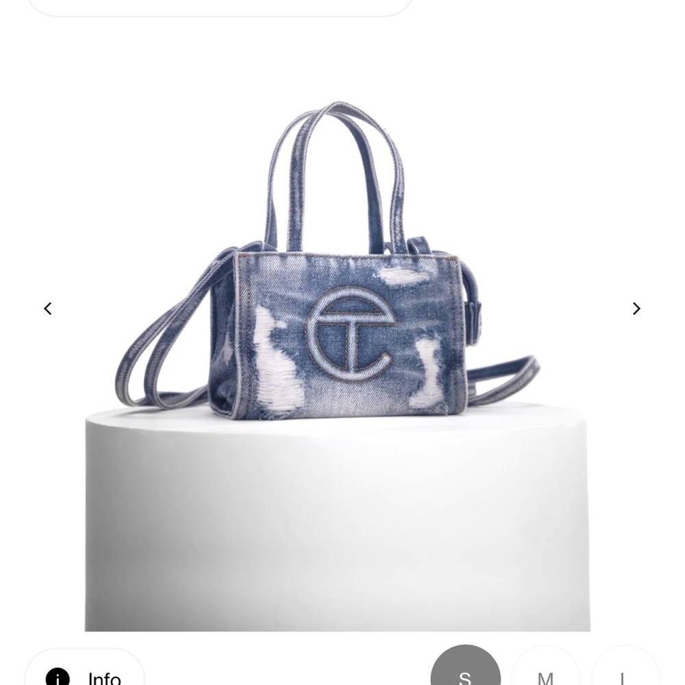 Small Denim Shopper - Distressed Blue